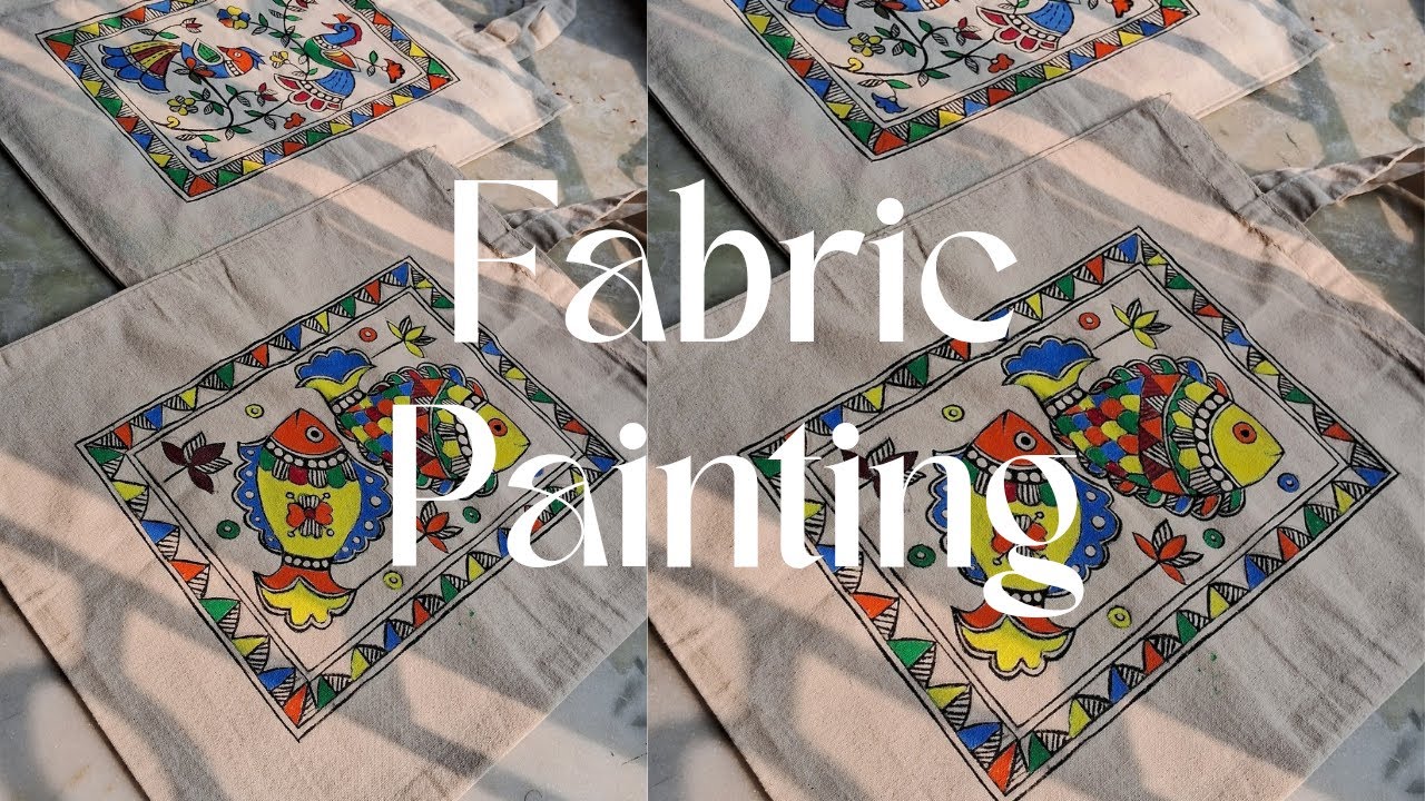 DIY Hand Painted Madhubani Tote Bag | Easy Fabric Painting Tutorial |
