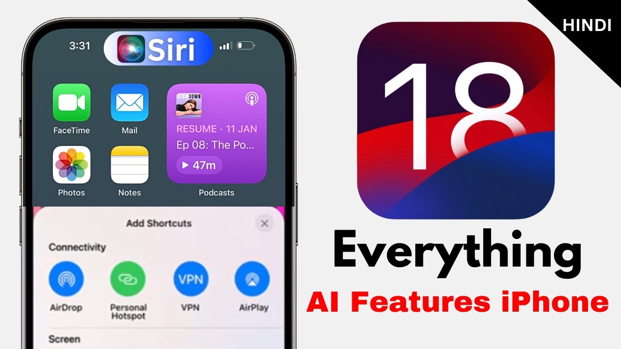 iOS 18 Everything New AI Features!! in Hindi - YouTube