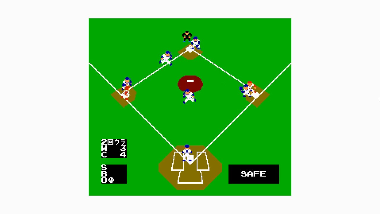 76 in 1 - NES (Baseball 2 players gameplay HD)
