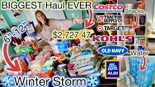 BIGGEST Grocery Haul EVER!! $2,727.47 🌨️Snow STORM Stock Up! | LARGE Family Grocery Haul 