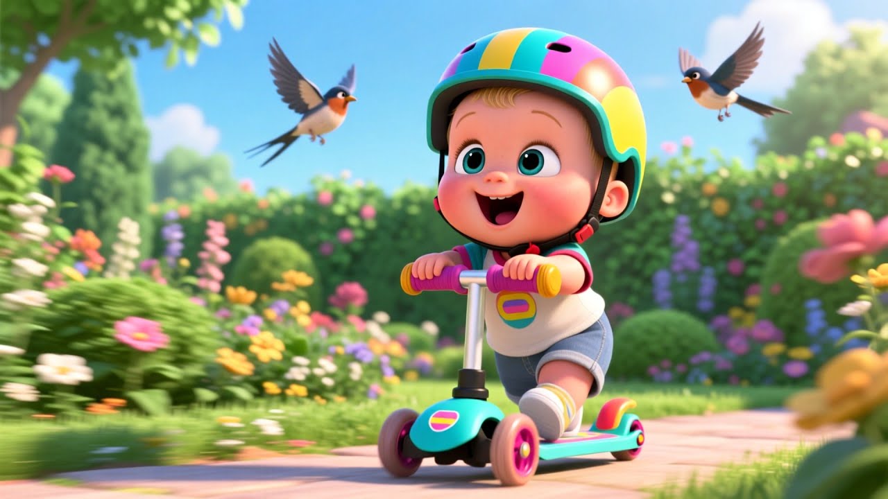 Mini Scooter Zoom With Baby | Fun Nursery Rhyme Song for Kids