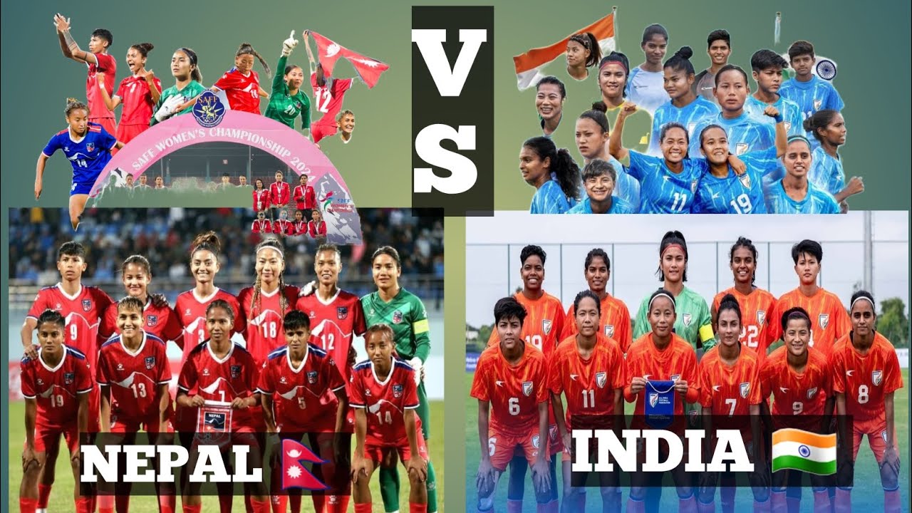 National Women's Football Friendly Match Between Nepal 🇳🇵  Vs India 🇮🇳  🥅⚽️.