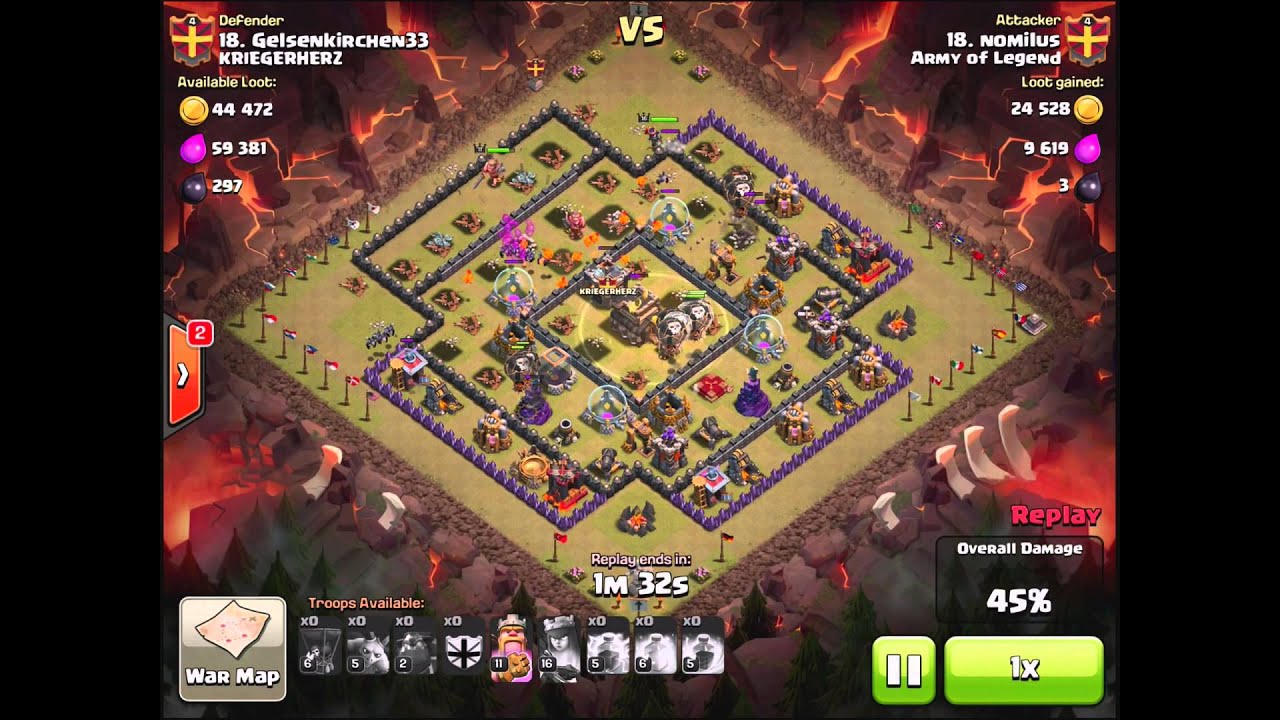 nomilus - QuatroLavaLoon, 3 Star Attack, War #86