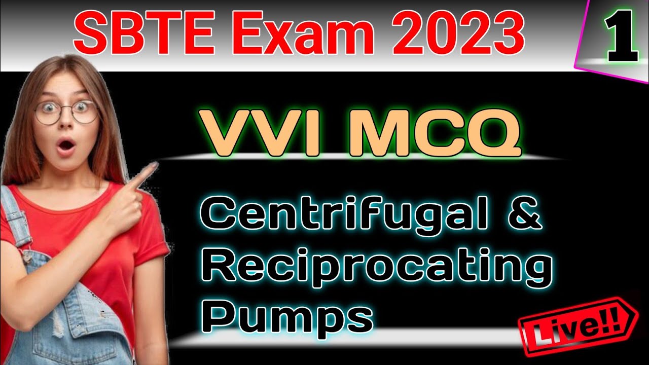 Centrifugal & Reciprocating pumps MCQ 3rd semester most important