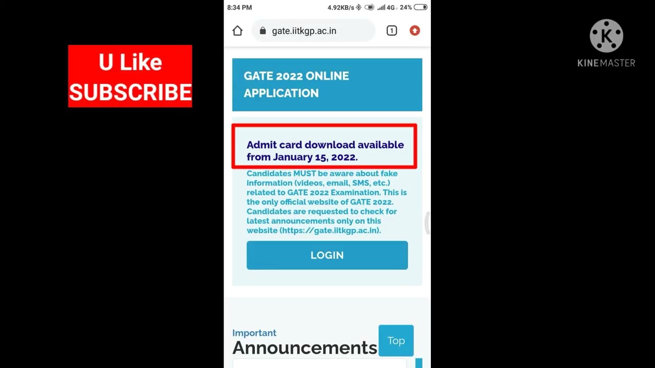 gate 2022 new admit card download date out