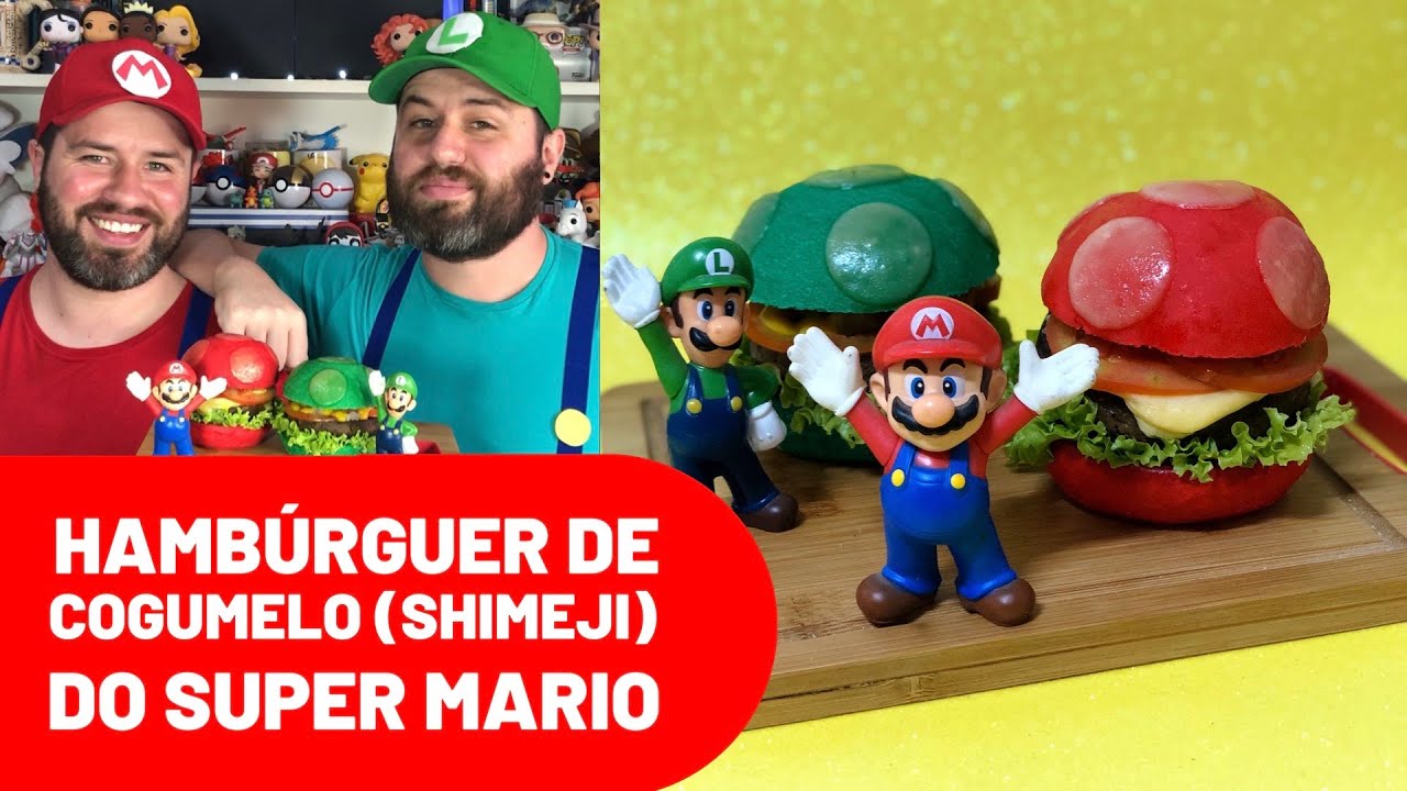279 Hambúrguer de cogumelo (shimeji) do Super Mario YouTube