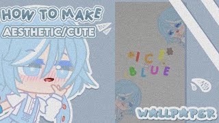 - `, [tutor] ꒱ ↷🖇 How To Make Aesthetic/Cute Wallpaper || Gacha Tutorial screenshot 1