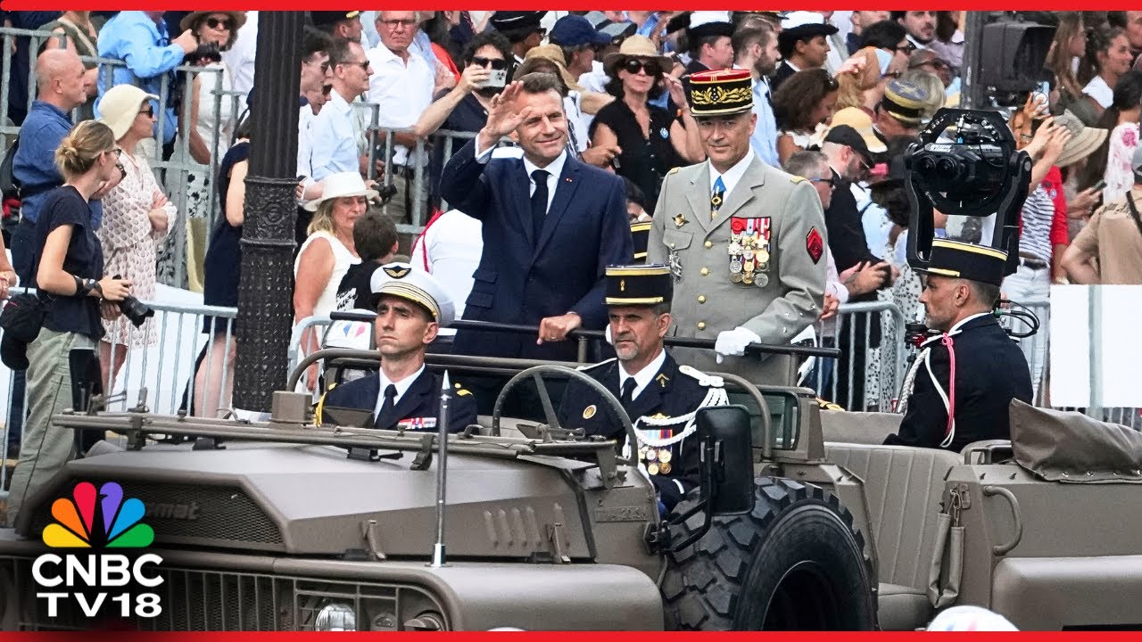 France Military Parade: French Troops Parade Down Champs Elysees on Bastille Day | Macron | N18G