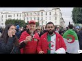 أجواء أخوية مميزة احتفال مغربي جزائري كبير في الرباط قبل مباراة المغرب ومالي 