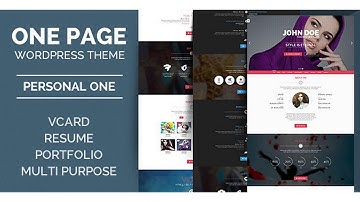 Personal One - OnePage / VCard / Wordpress Theme | Themeforest Website Templates and Themes