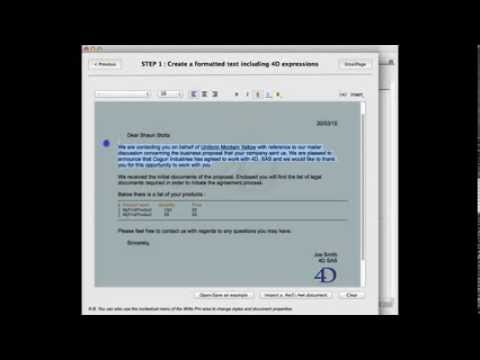 4D Write Pro: Import a 4D Write plugin document in a 4D Write Pro Area