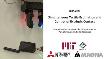 Simultaneous Tactile Estimation and Control of Extrinsic Contact