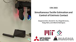 Simultaneous Tactile Estimation and Control of Extrinsic Contact Profile