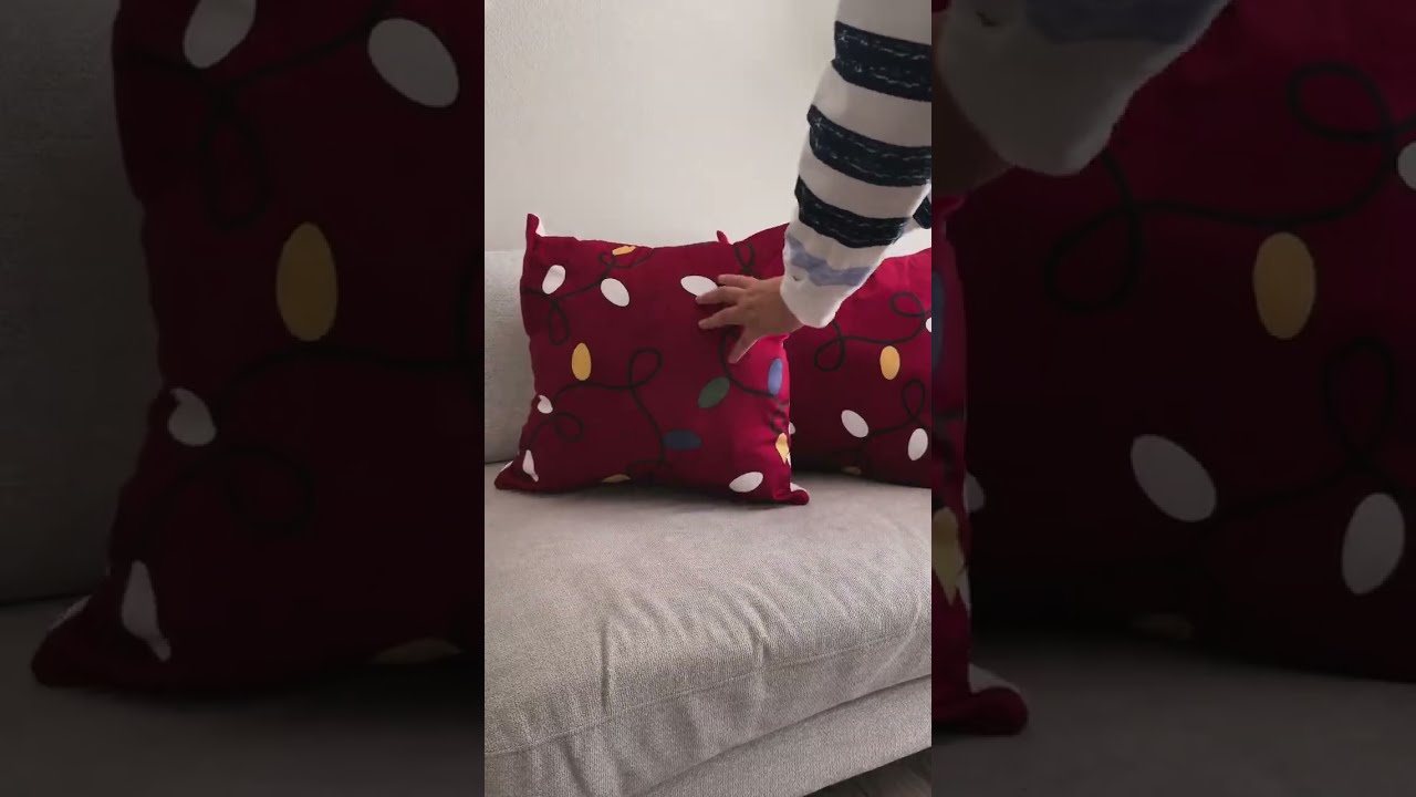 Cozy Christmas Pillow Covers | Velvet Jingle Lights Holiday Decor for Sofa & Bedroom