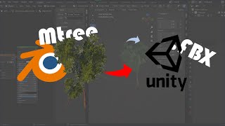 Create TREE with Mtree in blender (Export to .fbx for Unity)..............
