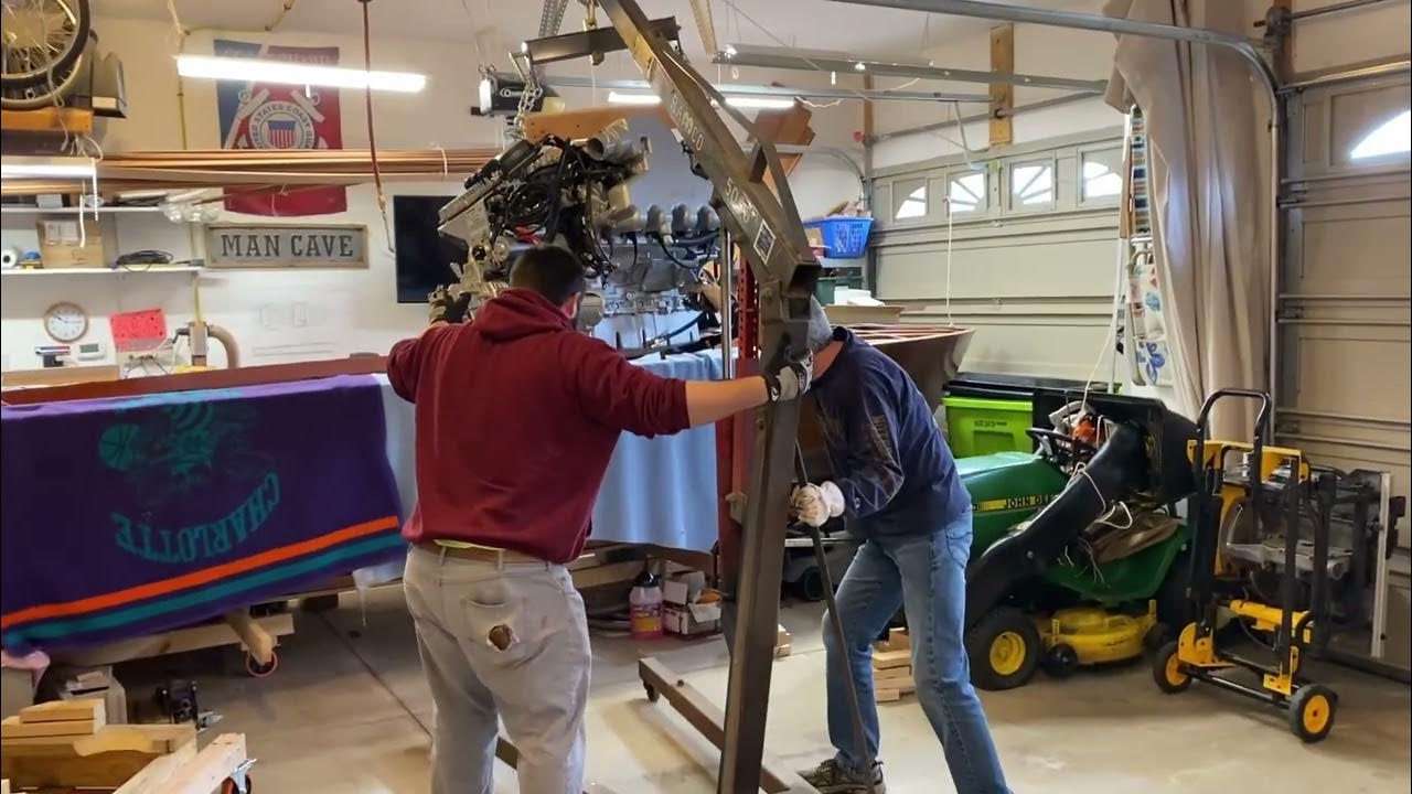 boat engine installation YouTube