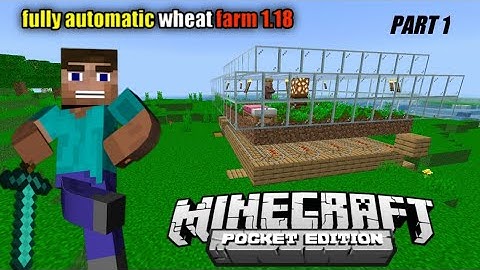 how to make fully automatic wheat farm in Minecraft | farms tutorial part 1 | (mcpe/Xbox/Java)