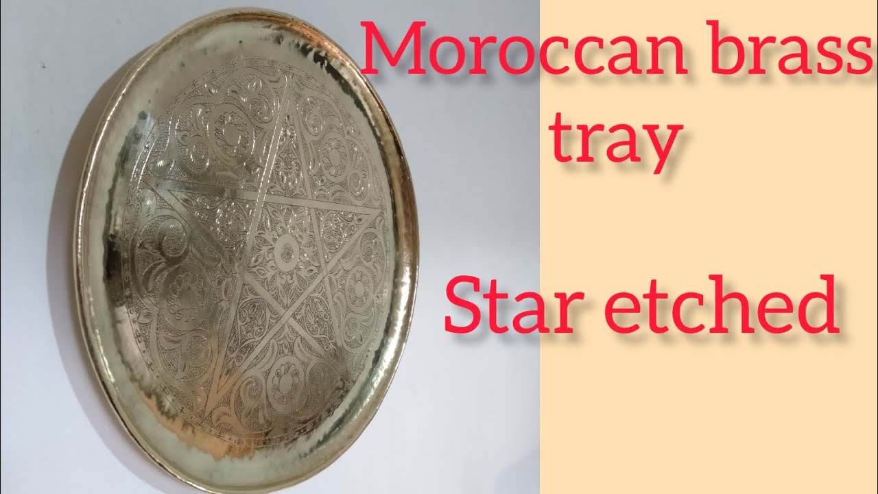 Creation of Moroccan engraved brass tray