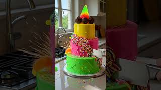 Dive Into Sweetness With The Epic Neon Candy Explosion Cake 2025