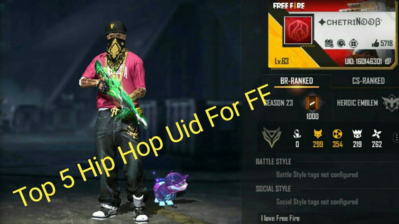 Top 5 Hip Hop Uid For FF. Best Hip Hop Account. - YouTube