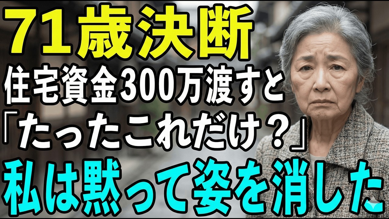 息子夫婦に300万援助「たったこれだけ」通帳持ち消えた私