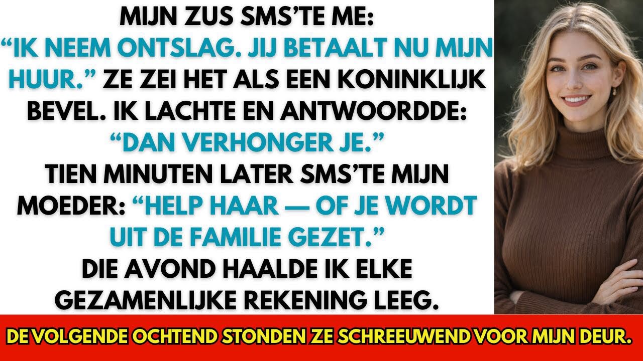 Mijn zus nam ontslag — en eiste dat ik haar huur betaalde. Die avond deed ik dit…