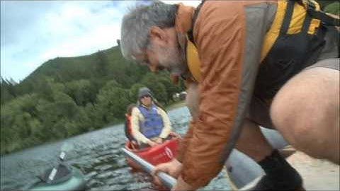 Demonstration of coring lake sediment