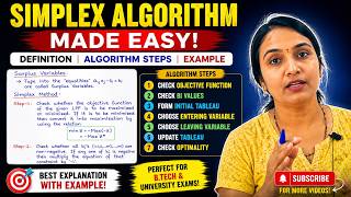 Simplex Algorithm in Telugu Simplex Algorithm in Optimization