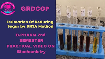 Estimation Of Reducing Sugar by DNSA Method| B. Pharm 2nd Semester| Biochemistry Practical Video