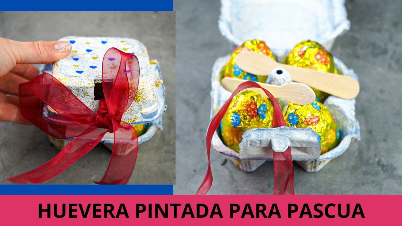 🥚🥚Huevera Pintada 🌈🌈para Pascua 🐣🐣