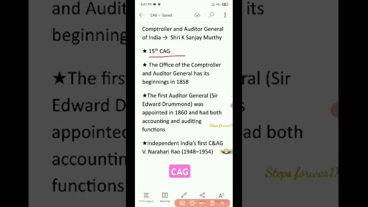 Comtroller auditor general of india (CAG) A SHORT OVERVIEW