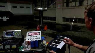 The Tanner Tech Theme on MITs Giant Tesla Coil!! 10000 Subs!