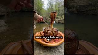 Mutton Amazing Forest Wrap Recipe 😋 | Wild CookingOutdoor Cooking by the River 🌿🔥|#shortsfeed#shorts
