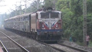 Bokaro Steel Citys Wag-5 Ap Screams, And Races Past Abada Station With Puny 10 Coaches Rake