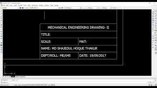 AutoCad 2007 Drawing Sheet and Title Block Mechanical Engineering