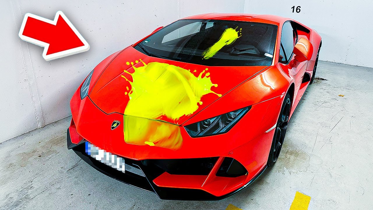 FARB ANGRIFF auf meinen LAMBORGHINI...