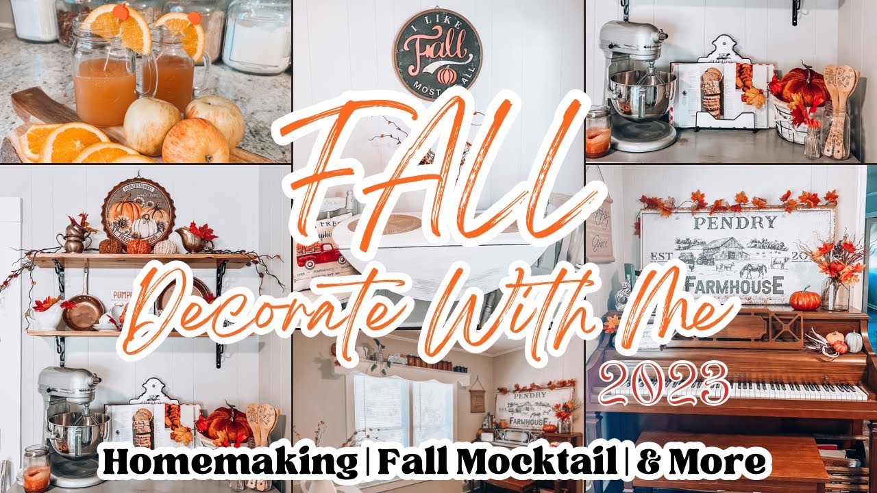 FALL DECORATE WITH ME | FALL HOMEMAKING 2023 | FALL MOCKTAIL/PUNCH RECIPE | FALL FARMHOUSE