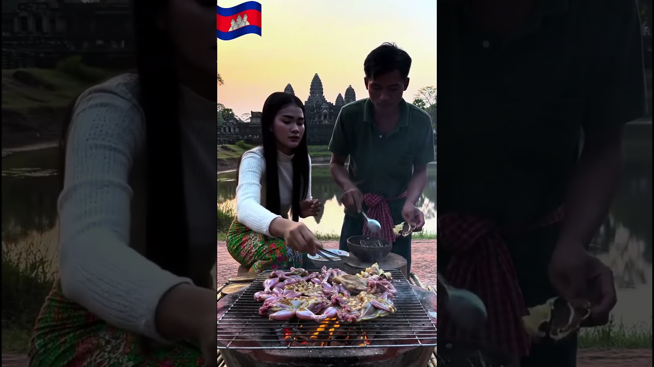BBQ Primitive at Angkor Wat of Cambodia 