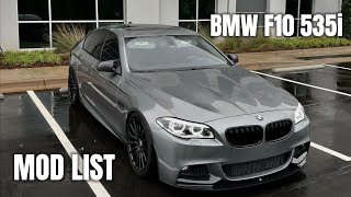 THE BEST MODS FOR YOUR BMW F10 535i | MOD LIST!