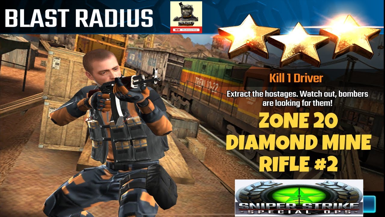 Campaign Zone 20 Diamond Mine Blast Radius Rifle mission #2 Sniper strike : special ops
