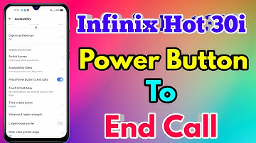 how to infinix hot 30i power button to end call, infinix hot 30i power button settings