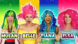 DISNEY PRINCESS MAGIC HAIR COLORS, WHAT HAPPENS TO ELSA, BELLE, MULAN, JASMINE & TIANA? Totally TV. screenshot 3