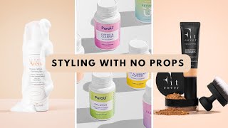 Styling Ideas using NO PROPS for Product Photography