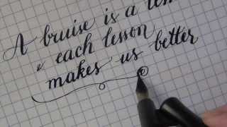 Hey guys, i just started taking a calligraphy class (copperplate) and
i'm thinking about making more videos like this one for you. find it
soothing rel...