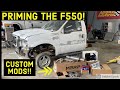 Priming our Ford F550, and unboxing new parts!