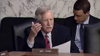Senator King in Senate Intelligence Hearing -- May 1, 2019