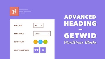 Advanced Heading - Getwid WordPress Blocks