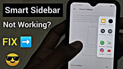 Smart Sidebar Not Working | How to Enable Smart Sidebar In Realme | ColorOs 6 Smart Sidebar