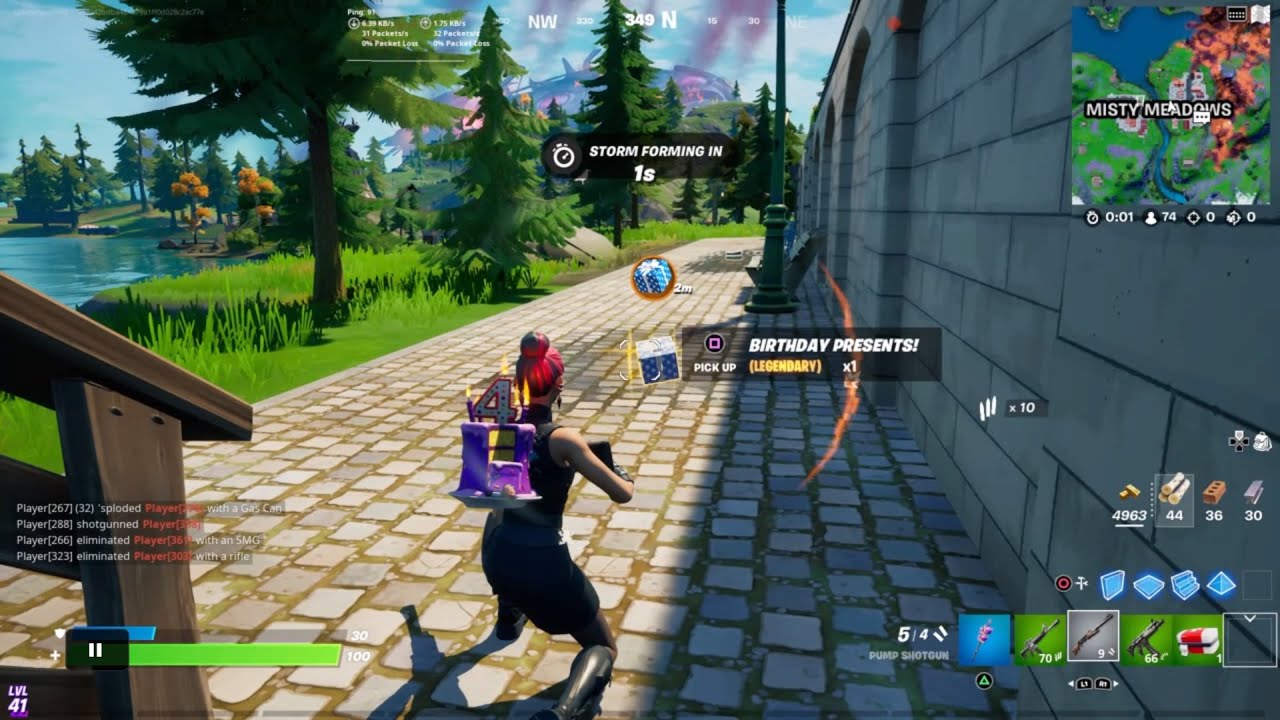 Throw Birthday Presents - Fortnite Birthday Quests Location