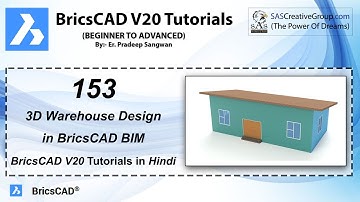 BricsCAD V20 Tutorial 153: 3D Warehouse Design in BricsCAD V20 BIM | BIM Course Hindi
